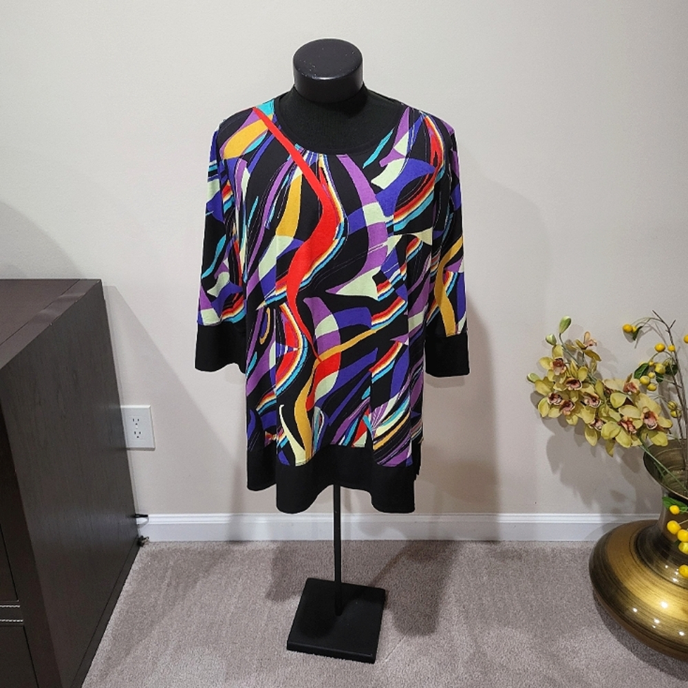Multiples tunic, XL ,colorful, stylish and comfortable, scoop neck